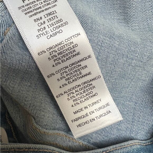 Frame Le One Skinny High Waist Cotton Jeans in Caspio Frame Size 2 MSRP $218 - Picture 12 of 12